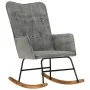 Silla mecedora de lona vintage gris by , Rocking chairs - Ref: Foro24-339685, Price: 115,19 €, Discount: %