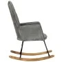 Silla mecedora de lona vintage gris by , Rocking chairs - Ref: Foro24-339685, Price: 115,19 €, Discount: %
