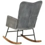 Silla mecedora de lona vintage gris by , Rocking chairs - Ref: Foro24-339685, Price: 115,19 €, Discount: %