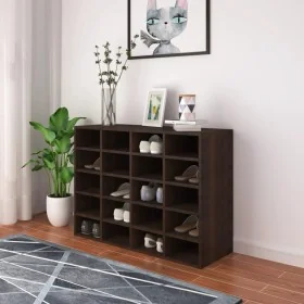Zapatero madera de ingeniería roble ahumado 92x30x67,5 cm by , Shoe racks and shoe organizers - Ref: Foro24-340219, Price: 11...
