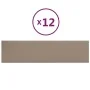 Paneles pared 12 uds cuero sintético capuchino 60x15 cm 1,08 m² de , Recubrimiento de paredes - Ref: Foro24-343831, Precio: 3...