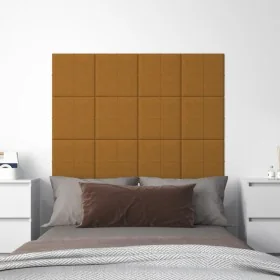 Paneles de pared 12 uds terciopelo marrón 30x30 cm 1,08 m² by , Wall covering - Ref: Foro24-344049, Price: 35,88 €, Discount: %