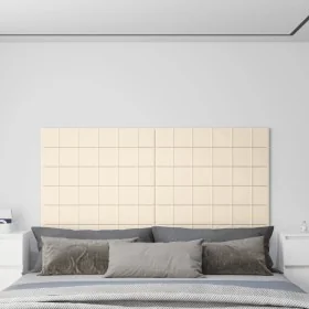 Paneles de pared 12 uds terciopelo color crema 90x15 cm 1,62 m² von , Wandverkleidung - Ref: Foro24-344113, Preis: 38,79 €, R...