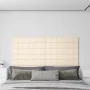 Paneles de pared 12 uds terciopelo color crema 90x15 cm 1,62 m² by , Wall covering - Ref: Foro24-344113, Price: 38,78 €, Disc...