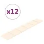 Paneles de pared 12 uds terciopelo color crema 90x15 cm 1,62 m² by , Wall covering - Ref: Foro24-344113, Price: 38,78 €, Disc...