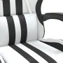 Silla gaming giratoria reposapiés cuero sintético blanco negro de , Sillones para videojuegos - Ref: Foro24-349541, Precio: 1...