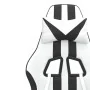 Silla gaming giratoria reposapiés cuero sintético blanco negro de , Sillones para videojuegos - Ref: Foro24-349541, Precio: 1...