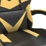 Silla gaming giratoria reposapiés cuero sintético negro dorado by , Gaming chairs - Ref: Foro24-349557, Price: 113,69 €, Disc...