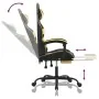Silla gaming giratoria reposapiés cuero sintético negro dorado by , Gaming chairs - Ref: Foro24-349557, Price: 113,69 €, Disc...