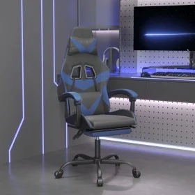 Silla gaming giratoria y reposapiés cuero sintético negro azul von , Gaming-Stühle - Ref: Foro24-349555, Preis: 118,83 €, Rab...