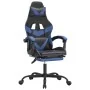 Silla gaming giratoria y reposapiés cuero sintético negro azul by , Gaming chairs - Ref: Foro24-349555, Price: 118,83 €, Disc...