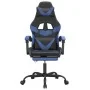 Silla gaming giratoria y reposapiés cuero sintético negro azul by , Gaming chairs - Ref: Foro24-349555, Price: 118,83 €, Disc...