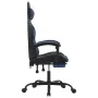 Silla gaming giratoria y reposapiés cuero sintético negro azul by , Gaming chairs - Ref: Foro24-349555, Price: 118,83 €, Disc...