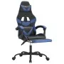 Silla gaming giratoria y reposapiés cuero sintético negro azul by , Gaming chairs - Ref: Foro24-349555, Price: 118,83 €, Disc...