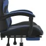 Silla gaming giratoria y reposapiés cuero sintético negro azul by , Gaming chairs - Ref: Foro24-349555, Price: 118,83 €, Disc...