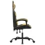 Silla gaming giratoria cuero sintético negro y dorado de , Sillones para videojuegos - Ref: Foro24-349569, Precio: 102,23 €, ...
