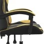 Silla gaming giratoria cuero sintético negro y dorado de , Sillones para videojuegos - Ref: Foro24-349569, Precio: 102,23 €, ...