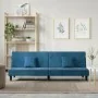 Sofá cama de terciopelo azul by , Sofas - Ref: Foro24-351906, Price: 245,63 €, Discount: %
