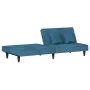 Sofá cama de terciopelo azul by , Sofas - Ref: Foro24-351906, Price: 245,63 €, Discount: %
