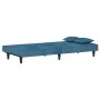 Sofá cama de terciopelo azul by , Sofas - Ref: Foro24-351906, Price: 245,63 €, Discount: %
