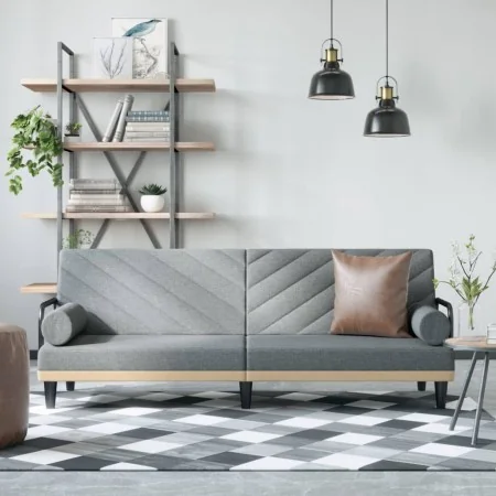 Sofá cama con reposabrazos tela gris claro by , Sofas - Ref: Foro24-351931, Price: 261,47 €, Discount: %