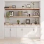 Estante de pared madera maciza roble sin tratar 220x60x(2-4) cm by , Shelves and shelves - Ref: Foro24-363618, Price: 144,99 ...