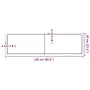 Estante de pared madera maciza roble sin tratar 220x60x(2-4) cm by , Shelves and shelves - Ref: Foro24-363618, Price: 144,99 ...