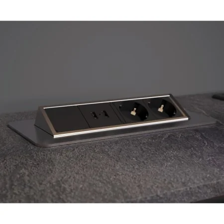 SCHÜTTE Enchufe de forma integrada de dos vías E2 negro by , wall sockets - Ref: Foro24-438731, Price: 82,91 €, Discount: %
