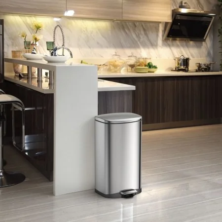 EKO Cubo de pedal Della 50 L plateado mate by , Waste containers - Ref: Foro24-440024, Price: 160,95 €, Discount: %
