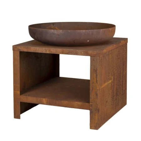 Esschert Design Brasero con almacenaje para leña color oxidado 62 cm by , Chimneys - Ref: Foro24-444907, Price: 374,29 €, Dis...
