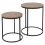 H&S Collection Mesas auxiliares 2 pzas superficie madera natural negro by , Side tables - Ref: Foro24-445878, Price: 59,73 €,...