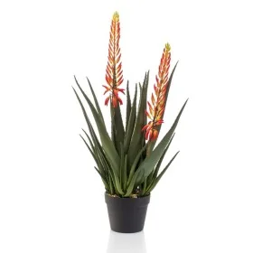 Emerald Aloe artificial con 2 flores en maceta 80 cm by , artificial flora - Ref: Foro24-444655, Price: 122,10 €, Discount: %
