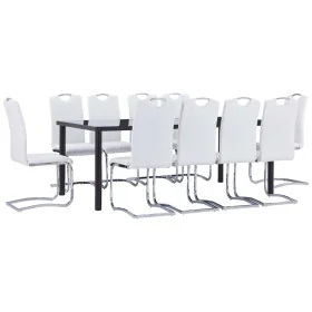 Juego de comedor 11 piezas cuero sintético blanco von , Möbelsets für Küchen und Esszimmer - Ref: Foro24-3053169, Preis: 985,...
