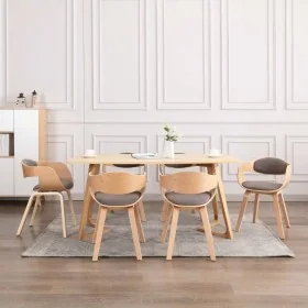Sillas de comedor 6 unidades madera curvada y tela gris taupe von , Essstühle - Ref: Foro24-3054823, Preis: 817,65 €, Rabatt: %