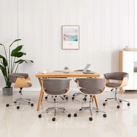 Sillas de comedor giratorias 6 unidades tela color gris taupe de , Sillas de comedor - Ref: Foro24-3054889, Precio: 979,60 €,...