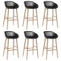 Mesa alta y taburetes de bar 7 piezas blanco y negro by , Furniture sets for kitchens and dining rooms - Ref: Foro24-3057420,...