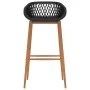 Mesa alta y taburetes de bar 7 piezas negro by , Furniture sets for kitchens and dining rooms - Ref: Foro24-3057476, Price: 5...