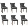 Sillas de comedor 6 unidades tela gris by , dining chairs - Ref: Foro24-3058306, Price: 919,88 €, Discount: %