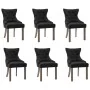 Sillas de comedor 6 unidades tela negras de , Sillas de comedor - Ref: Foro24-3058304, Precio: 976,69 €, Descuento: %