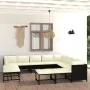Set de muebles de jardín 12 pzas cojines ratán sintético negro de , Conjuntos de jardín - Ref: Foro24-3059804, Precio: 614,49...