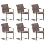 Sillas voladizas de comedor 6 unidades cuero auténtico marrón von , Essstühle - Ref: Foro24-3059806, Preis: 882,66 €, Rabatt: %