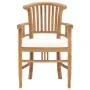 Set de comedor de jardín 5 pzas y cojines madera maciza de teca de , Conjuntos de jardín - Ref: Foro24-3060011, Precio: 809,7...