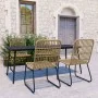 Juego de comedor para jardín 5 piezas ratán sintético y vidrio de , Conjuntos de jardín - Ref: Foro24-3060233, Precio: 631,95...
