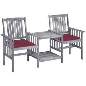 Sillas de jardín con mesita y cojines madera maciza acacia von , Gartensets - Ref: Foro24-3061326, Preis: 161,56 €, Rabatt: %