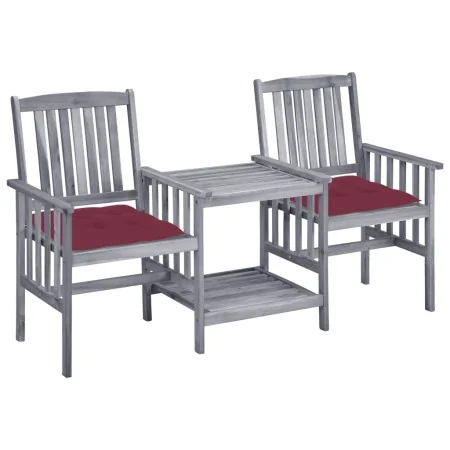 Sillas de jardín con mesita y cojines madera maciza acacia de , Conjuntos de jardín - Ref: Foro24-3061326, Precio: 162,03 €, ...