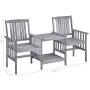 Sillas de jardín con mesita y cojines madera maciza acacia de , Conjuntos de jardín - Ref: Foro24-3061326, Precio: 162,03 €, ...
