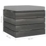 Otomana de palets para jardín con cojín madera de pino de , Sofás modulares de exterior - Ref: Foro24-3061696, Precio: 80,76 ...