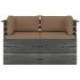 Sofá de palets de jardín 2 plazas y cojines madera maciza pino by , Garden sets - Ref: Foro24-3061739, Price: 258,99 €, Disco...