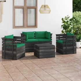 Muebles de palés de jardín 5 piezas cojines madera maciza pino von , Gartensets - Ref: Foro24-3061820, Preis: 478,99 €, Rabat...