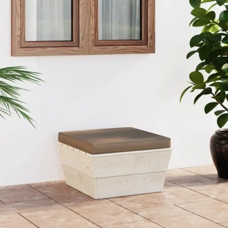 Otomana de palets de jardín con cojín madera abeto impregnada de , Sofás modulares de exterior - Ref: Foro24-3063380, Precio:...